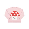 Stella McCartney BABY GIRL SWEATER WITH SMILEY MUSHROOM IN STITCH