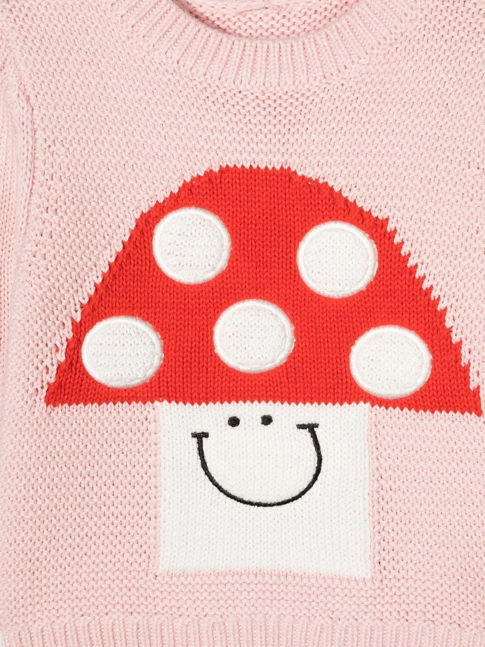 Stella McCartney BABY GIRL SWEATER WITH SMILEY MUSHROOM IN STITCH - Image 3
