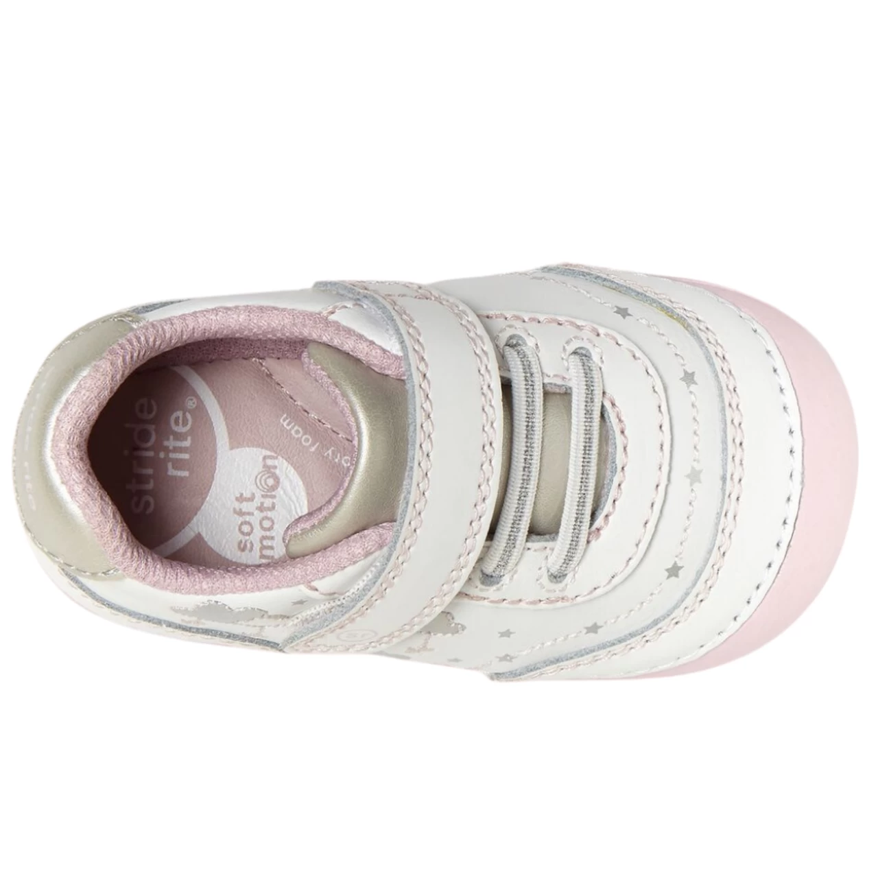 Stride Rite SM Adalyn Sneaker White/Silver - Image 3